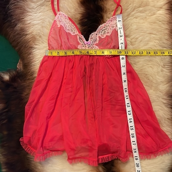 Victoria’s‎ Secret Red Lace Sheer Lingerie Tank - Picture 9 of 9